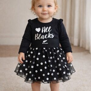 All  Blacks Polka Dot Dress